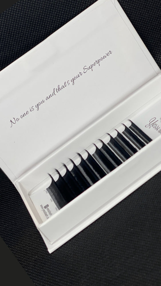 Double Layer Volume  Extensions Easy Fan  0.03 C Curl Rapid Blooming Eyelash Extensions Flowering Lash Extensions Mega Volume Lash Extensions (C-0.03-8-14 MIX)